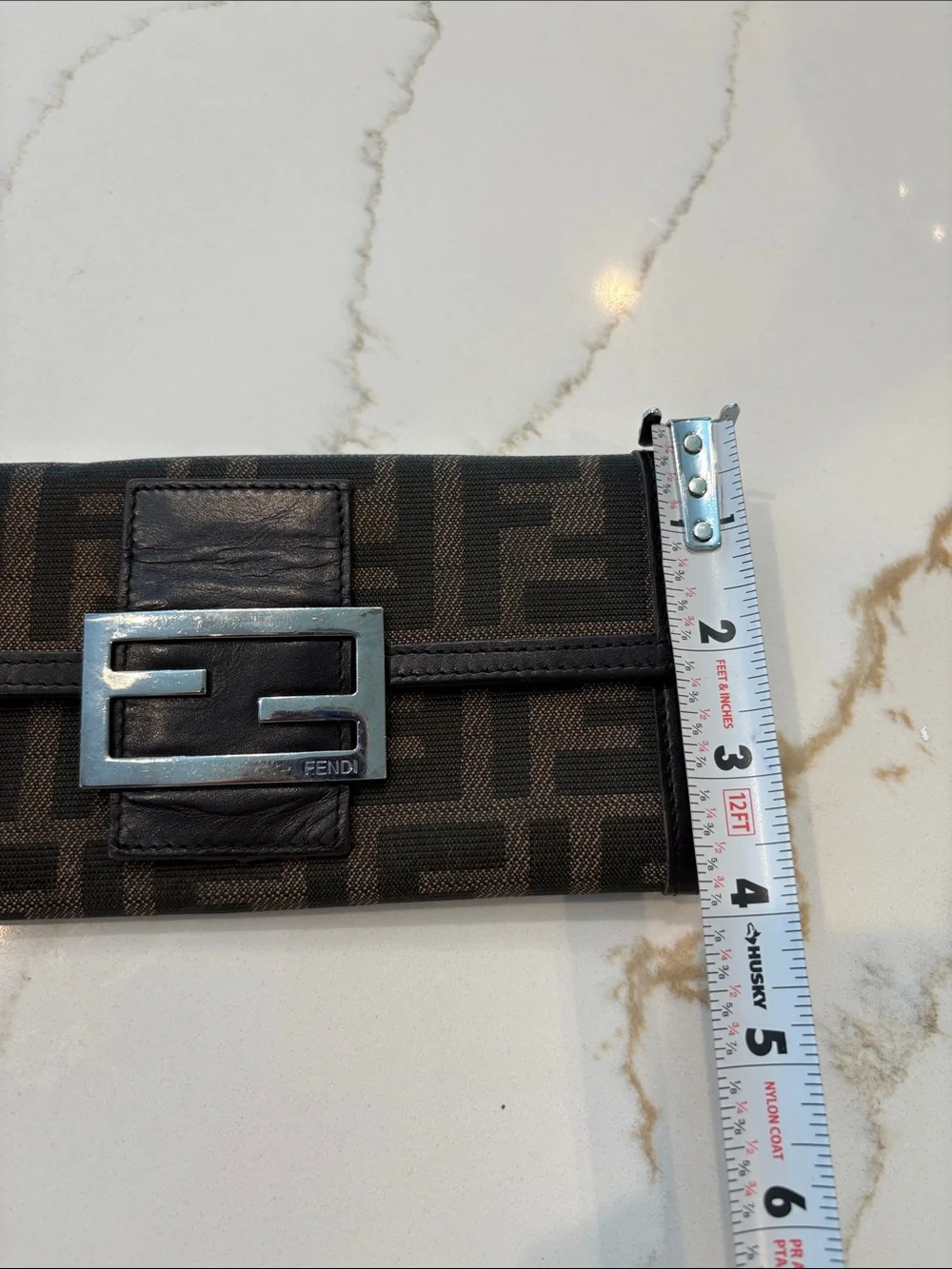 Fendi Brown and Tan FF Logo Wallet